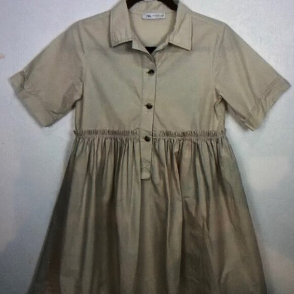 Classic Tan Kids Dress - Picture 2 of 3